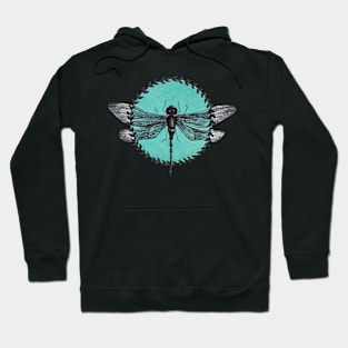 Dragonfly with green background Hoodie